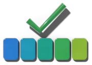 Five zone chips with a green check mark