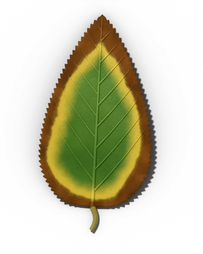 Potassium deficiency leaf