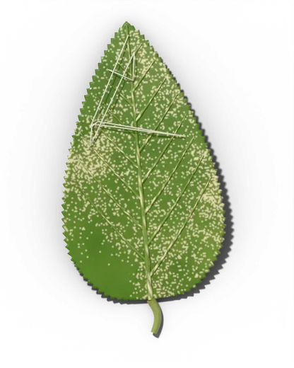 Spider mite leaf damage