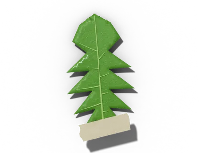 Runcinate leaf shape: lobes point back to the stem